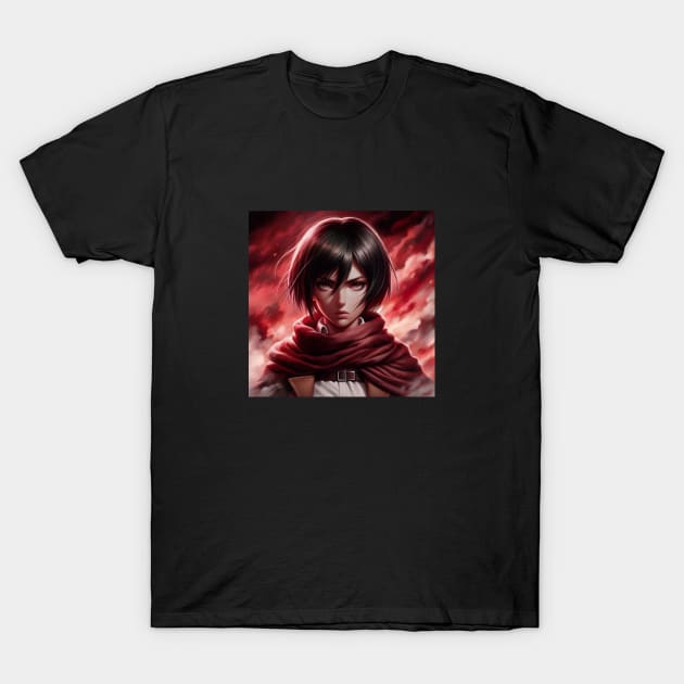 Mikasa Ackerman T-Shirt by AnimeArtisan